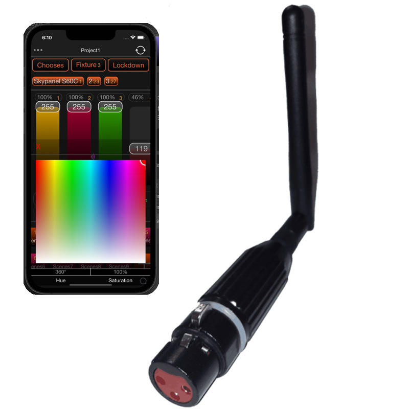 WiFi-DMX APP Artnet sACN Mini DMX512 Console Wireless Receiver WiFi-DMX APP Artnet sACN Mini DMX512 Console Wireless Receiver